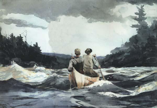 Winslow Homer Canoe in Rapids (mk44) china oil painting image